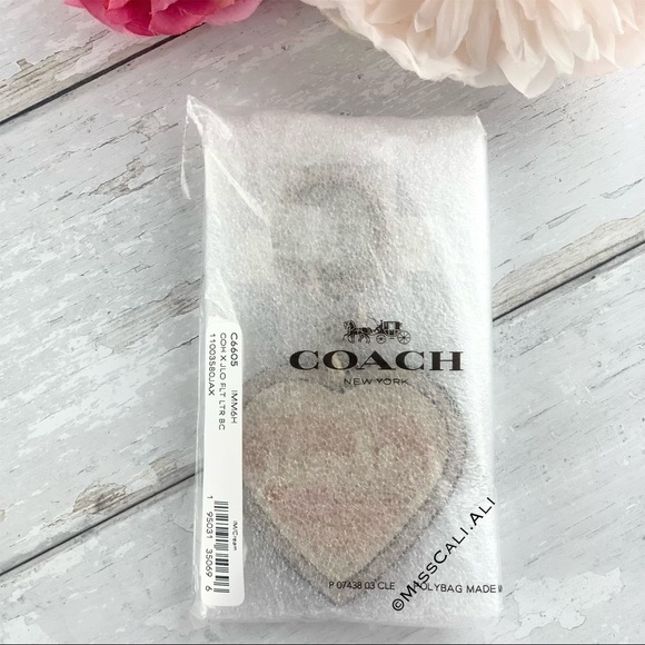 NWT COACH X JENNIFER LOPEZ Heart Bag Charm Keychain - Picture 2 of 14